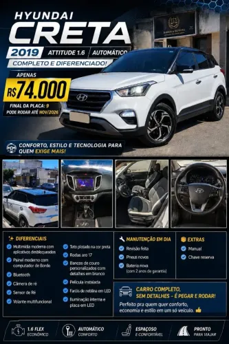 Hyundai Creta Attitude 1.6 16V Flex Aut. 2019