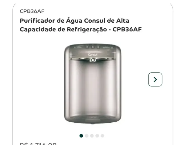 Purificador de agua purifucada/gelada consul