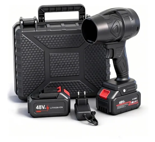 Soprador 48v Turbo Portátil Com 2 Baterias Potente Preto