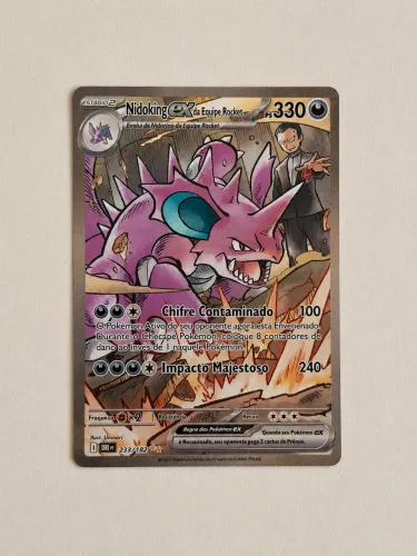 Carta Pokémon Nidoking EX da Equipe Rocket 233/182 NM