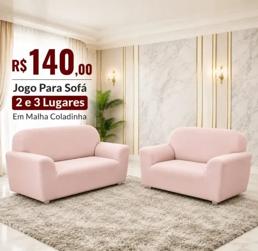 JOGOS DE CAPAS DE SOFÁ MALHA COLADINHA