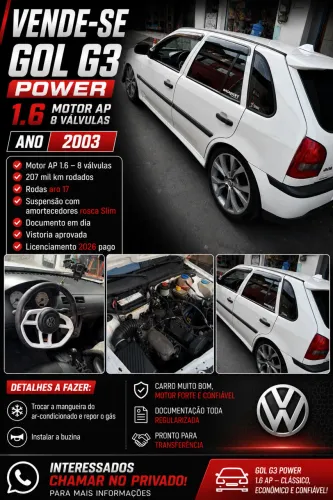 Volkswagen Gol Geração III Power 1.6 MI Total Flex Mec. 4P 2003