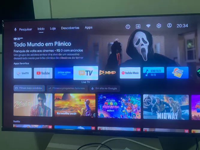 Tv led 43 polegadas AIWA Bhuetooth nova plástico