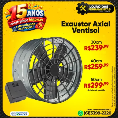 Exaustor Vazão e Ventilação Ventisol