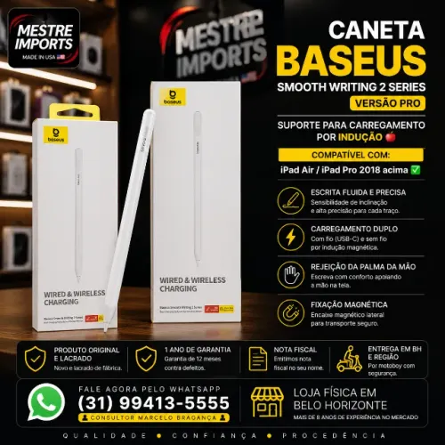 Caneta Baseus Pro para iPad Carregamento por Indução Nova Lacrada