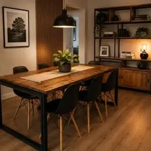Mesa Estilo Industrial em Madeira Maciça - Sob Medida | Embu das Artes | Excelente Estado