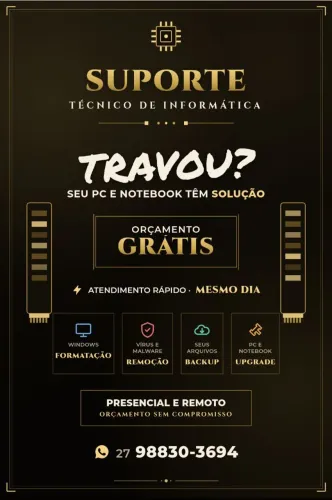 ? MANUTENÇÃO DE COMPUTADORES E NOTEBOOKS<br>