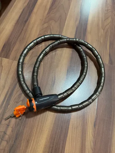 Maxtrava Cadeado Trava Moto Espiral 150cm 1500mm Bike Bicicleta Corrente Articulado