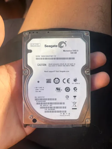 Hd seagate 512gb para notbook ou transformar em hd externo.