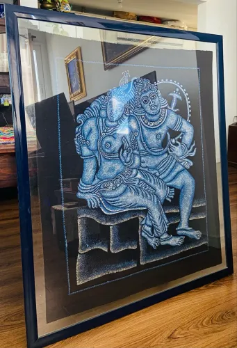 Quadro Batik original - vidro duplo