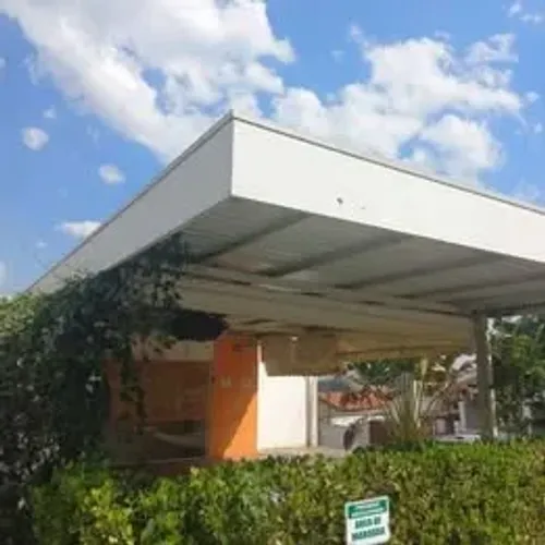 Cobertura metalica para salão, telha termoacustica, 9 x 5,7m