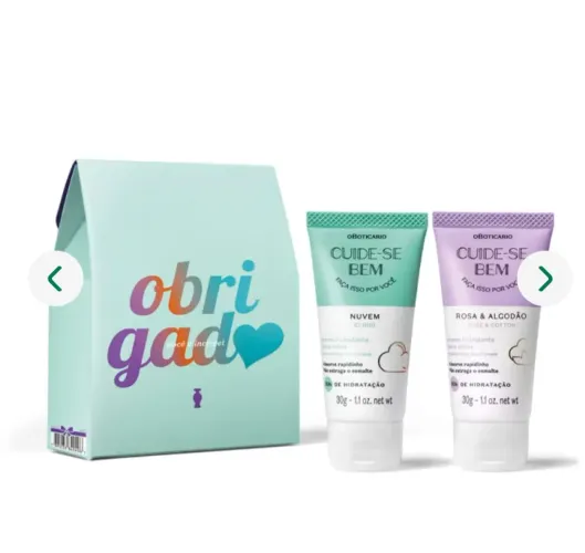 Kit o boticário creme de mão + hidratante