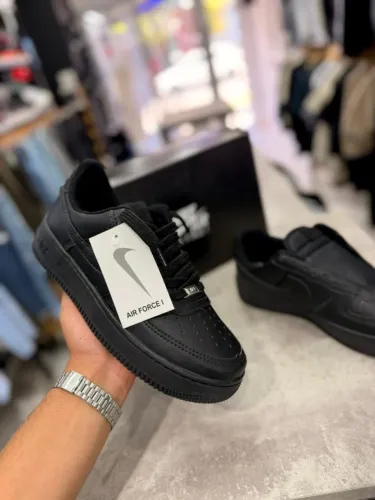Tênis Nike Air Force One Preto Unissex Premium Cor: Preto - Disponível 37 AO 43