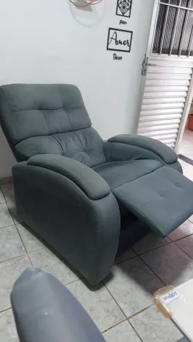 Poltrona reclinavel tecido suede veludo (pagamento apenas na entrega)