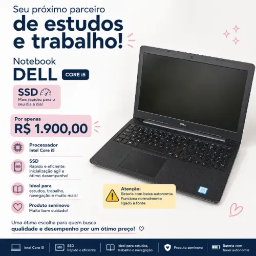 Notebool DELL seminovo