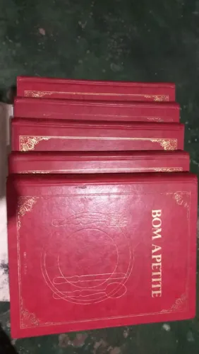 Livro de receitas para restaurante e comércio,, coleção de 5 livros capa dura