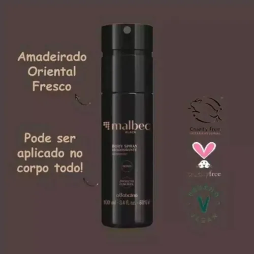 Body Spray Desodorante Malbec Black 