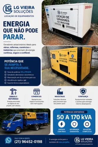     Locação de Grupo Gerador com Entrega Rápida