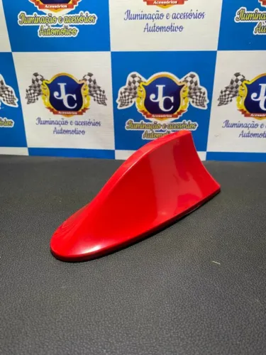 Antena shark/tubarão funcional universal vermelha 