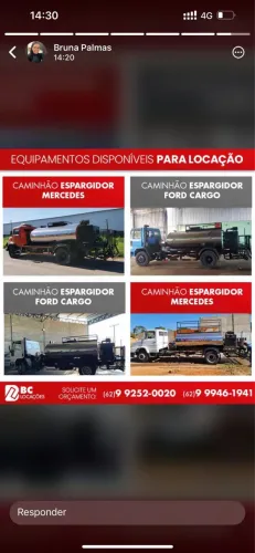 Aluguel de Caminhão Espargidor 