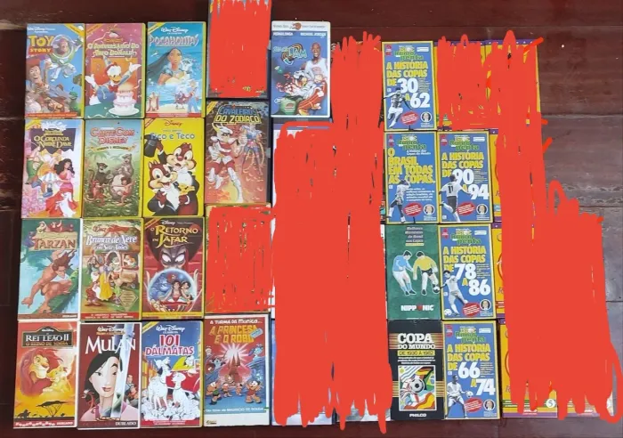 12 Fitas VHS da Disney anos 90