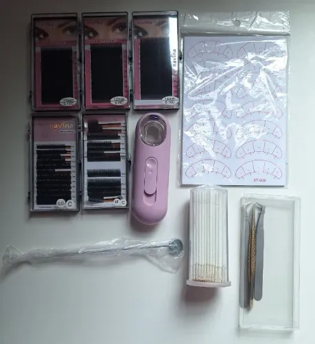 Materiais para Extensão de Cílios com Pinça Sobelle S2 Dourada