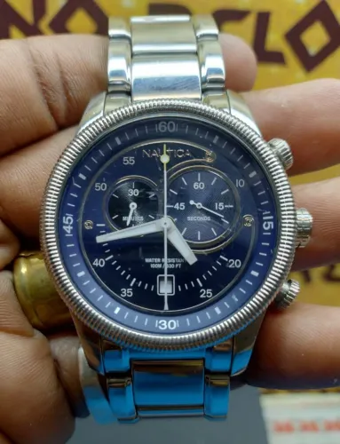 Relógio Original Náutica Todo em Aço ( Desapego)