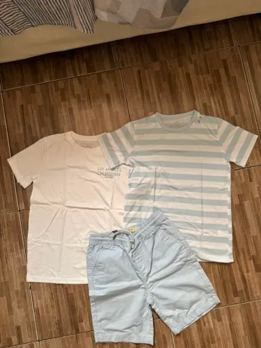 Kit 2 Camisetas e Short Novos , Tamanho 10
