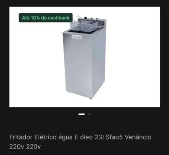 Fritadeira Elétrica Venancio Agua e Oleo - 23 lts NOVA