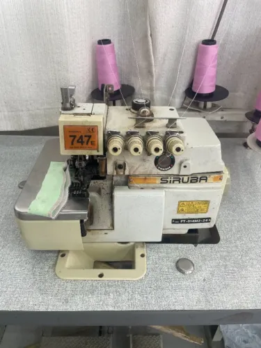 Máquina Overlock Industrial Siruba 747E (4 Fios / Ponto Cadeia) - Completa