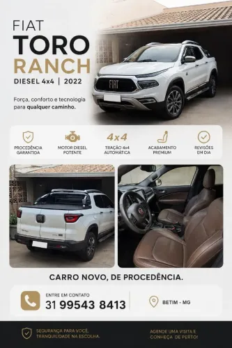 Fiat Toro Ranch 2.0 16V 4X4 Diesel Aut. 2022