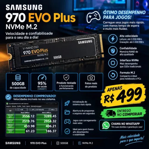 SSD M.2 Samsung 970 EVO Plus de 500GB NVME