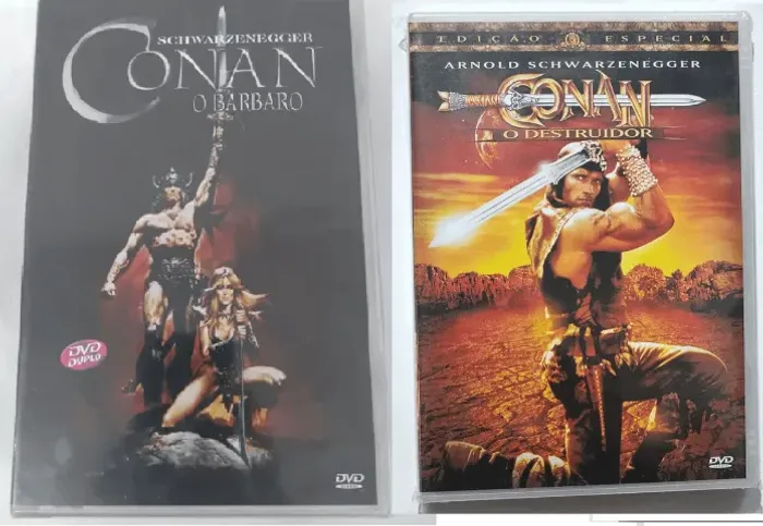coleção dvds conan - conan o bárbaro dvd duplo + conan o destruidor edição especial
