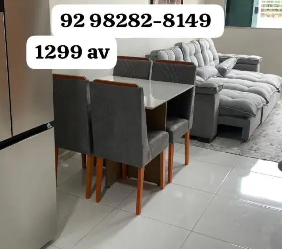 mesa de jantar com 4 lugares e entrega gratuita