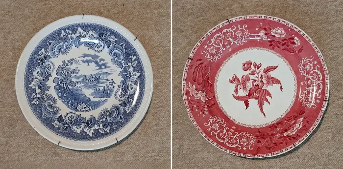 Pratos de porcelana ingleses