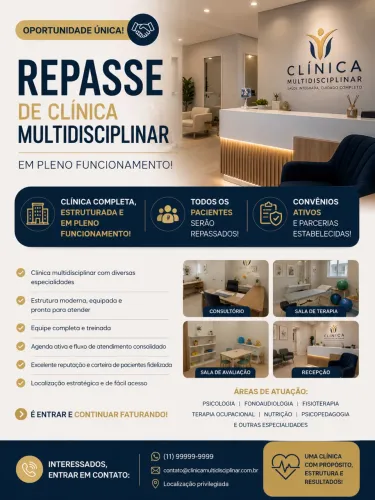 Repasse de clínica multidisciplinar