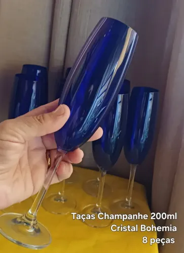 Taças de Champanhe 200ml Cristal Bohemia