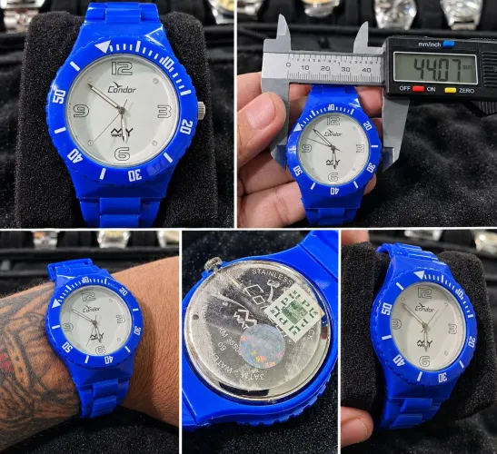 Relógio condor troca pulseira azul