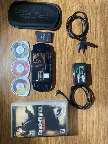 PSP 3001 DESBLOQUEADO + Bateria Extra + 3 Jogos!!!
