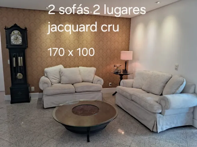 Par de Sofá 2 lugares - Jacquard Cru 