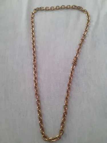 Cordão masculino  aproximadamente 50g 70cm aço feixo gaveta.