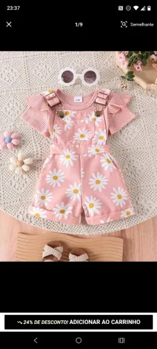 Vendo jardineira com body novo (na etiqueta)