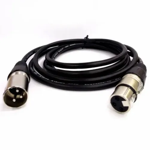 Cabo XLR/XLR Tecniforte True Voice Preto 3M Conector Fêmea/Macho