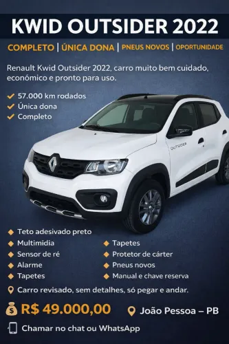 Renault Kwid Outsider 1.0 Flex 12V 5P Mec. 2022