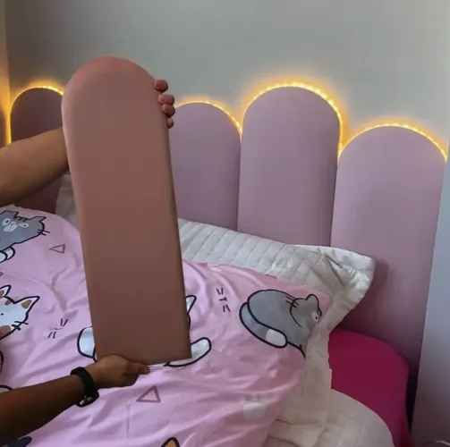 Kit 7 módulos Cabeceira de Cama Estofado