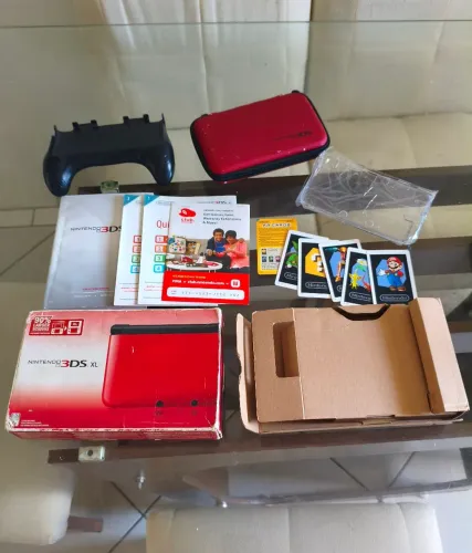 caixa + manuais + cards + berço - Nintendo 3ds xl