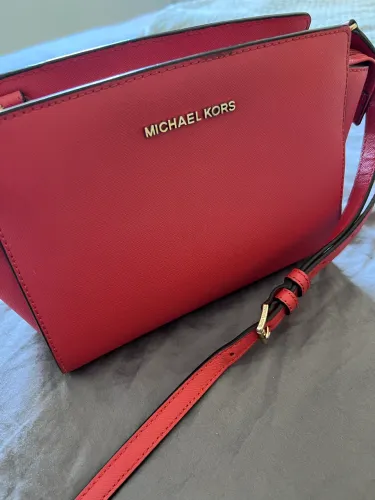 Bolsa Michael Kors Original Couro Saffiano Laranja - Excelente Estado
