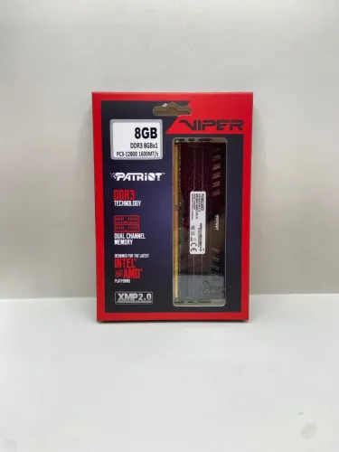 Memória RAM, DDR3, 8GB, 1600MHz, Desktop com Dissipador Preto - PATRIOT VIPER