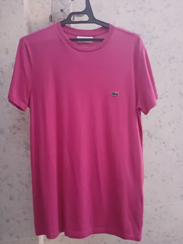 Camiseta Lacoste Original Algodão Pima Rosa (Veste P/M)