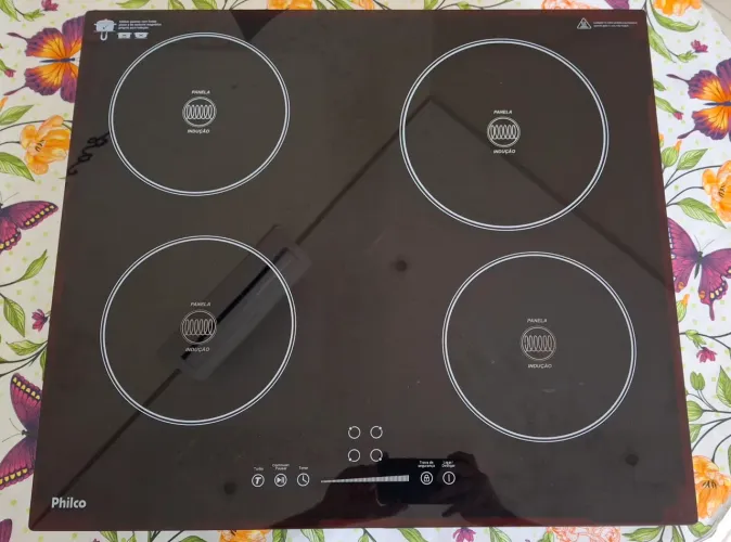 Fogão Cooktop indução Philco 4 bocas